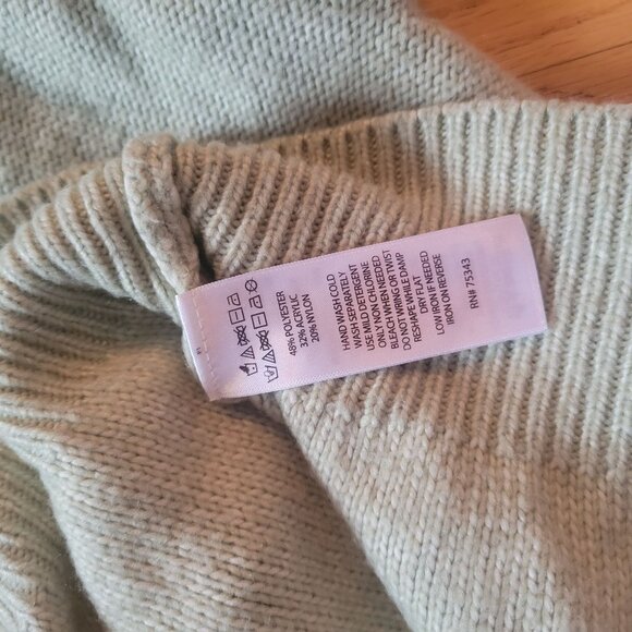 Joie Sage Green Knit Hooded Sweater Size L - Picture 7 of 7
